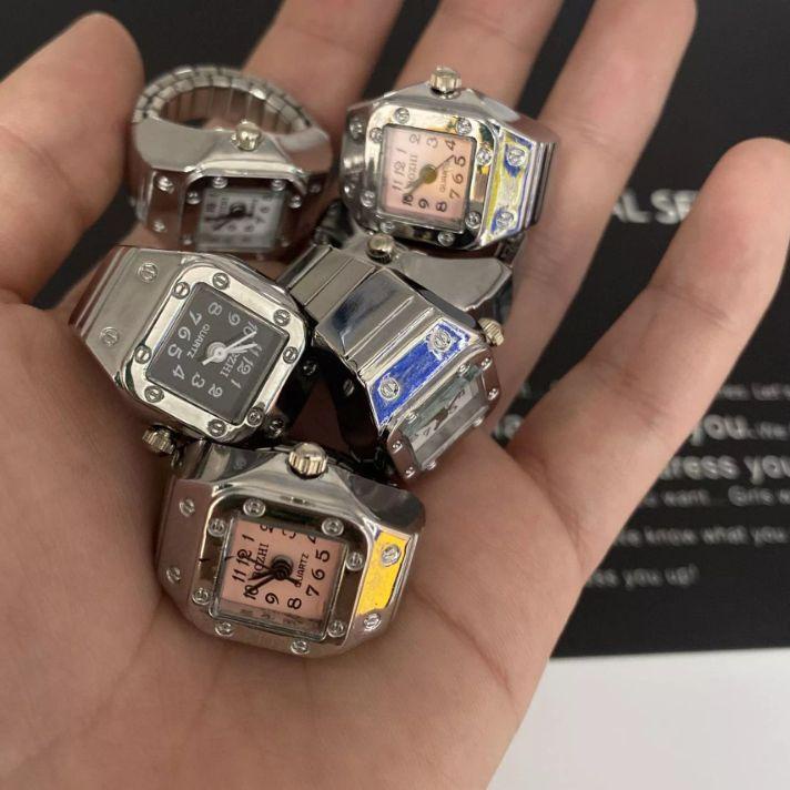 Jam jari tangan unik pria wanita cocok. Jam cincin analog hidup bonus batrai cadangan. Terbaru