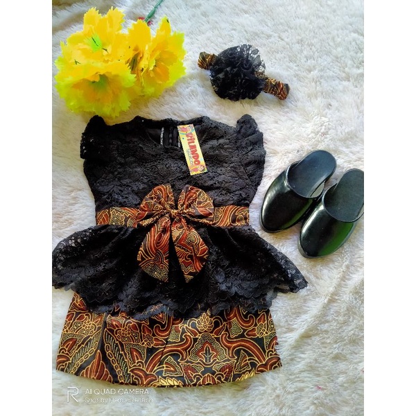 KEBAYA BAYI DAN ANAK MURAH LUCU MODERN WARNA HITAM