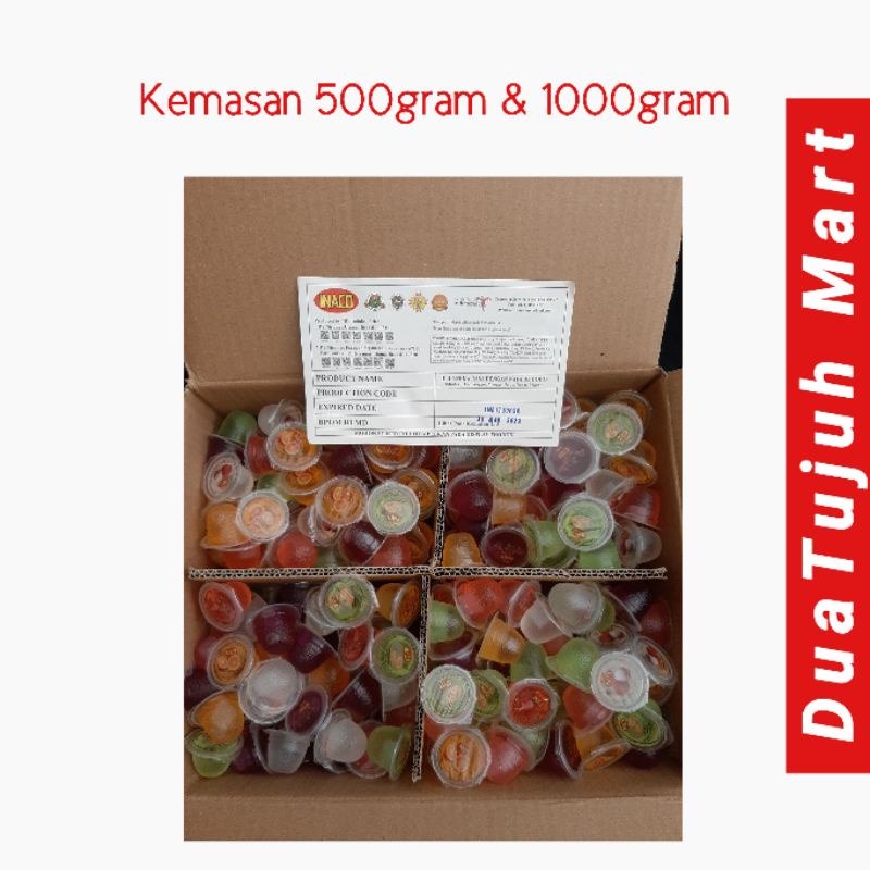 INACO Miny Jelly Kiloan 1/2  Kg Original Isi 32 Cups