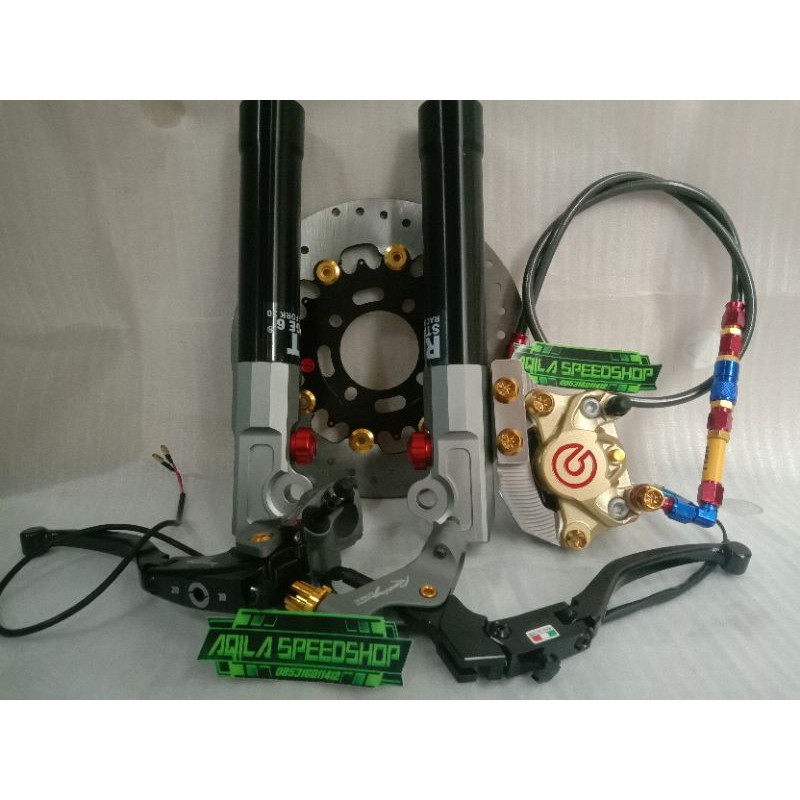 Paketan Shock RT Stage 6-Master Rem Brembo RCS Beat-Scoopy-Mio-Genio-Vario-Fino-Mio M3-Soul DLL