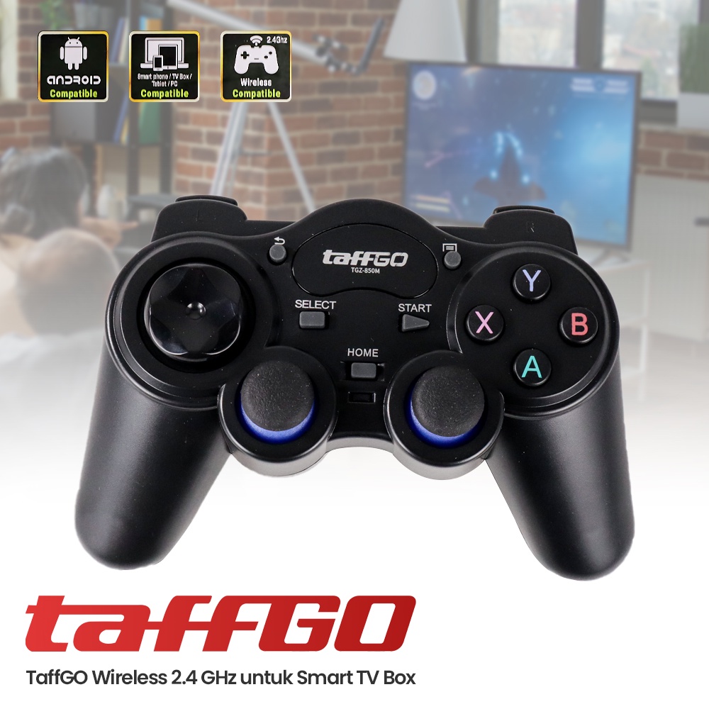 TaffGO Gamepad Wireless 2.4 GHz untuk Smart TV Box - TGZ-850M - Black