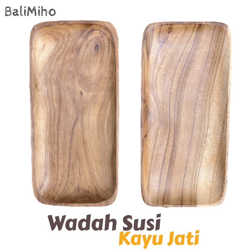 Wadah Susi Kayu Jati Tempat Susi Piring kayu Jati Tempat Makanan KayuPiring Persegi Panjang Kayu