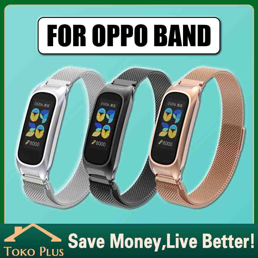 Baru Strap Metalic OPPO Band Tali Pengganti OPPO Strap Stainless Steel OPPO Band Smartwatch Strap
