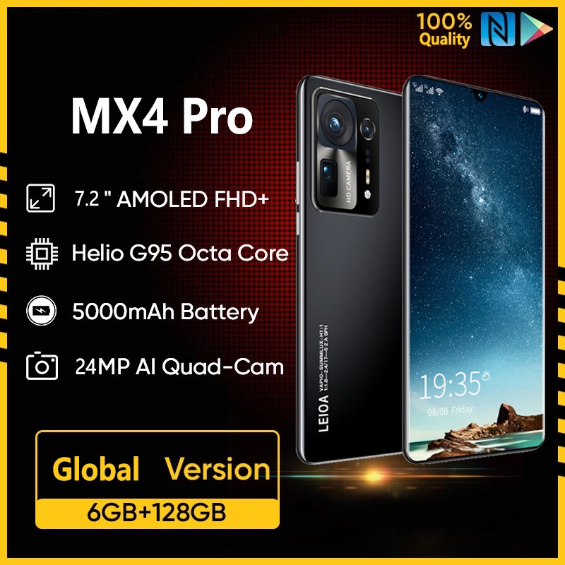 【Ready!!】Smartphone Baru Original MIX4 Pro 7.2 inch HD Screen Sistem Android 6GB RAM + 128GB  ROM HD Camera Handphone murah cuci gudang