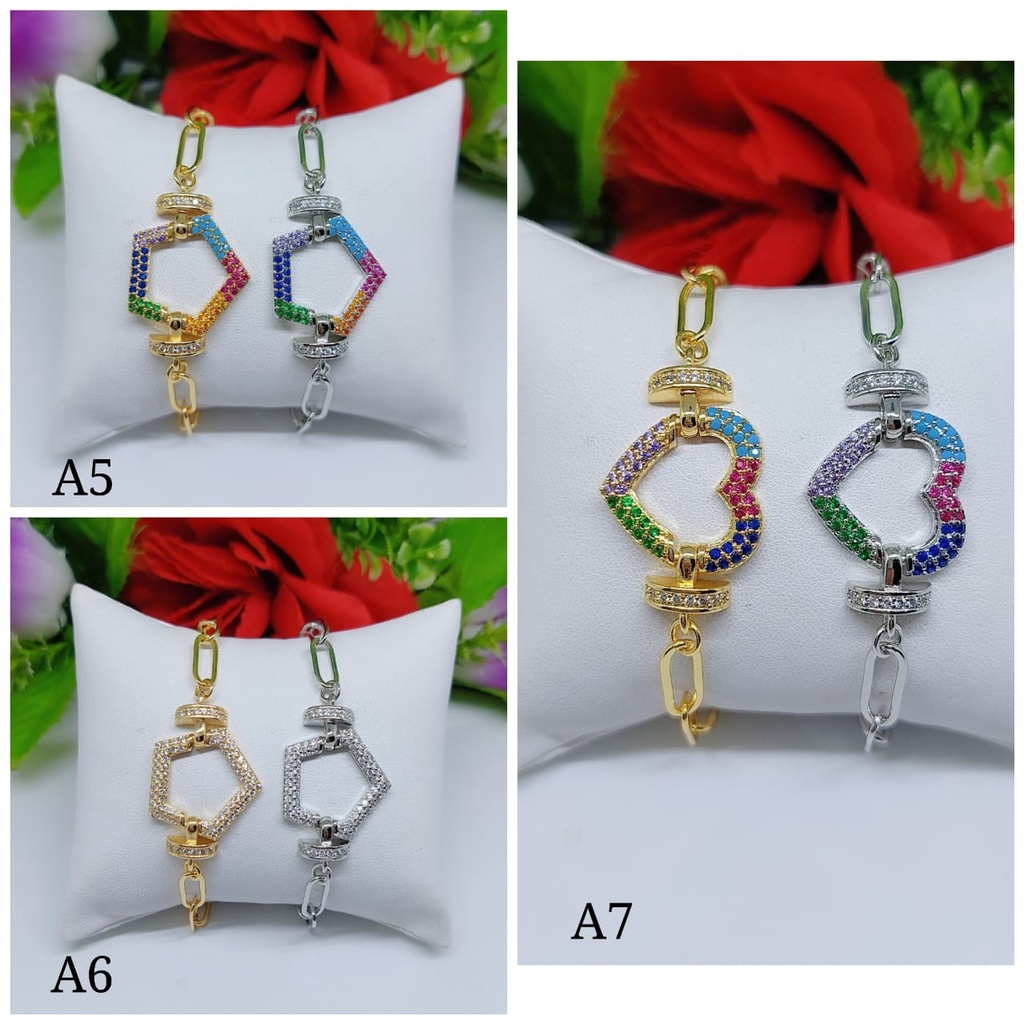 Gelang xuping mata full lapis emas perhiasan fashion A5-8