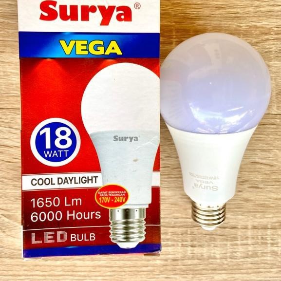 Lampu LED Putih Surya Vega 5W 7W 9W 12W 15W 18W Bohlam LED Daylight