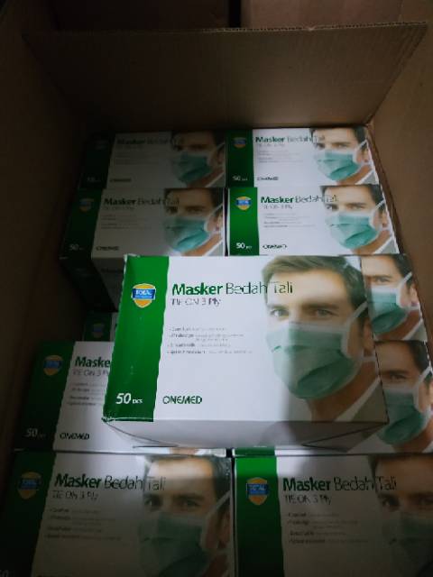 MASKER EAR LOOP MASKER WAJAH, MASKER KARET 3 PLY, MASKER GOJEK, GRAB, UBER