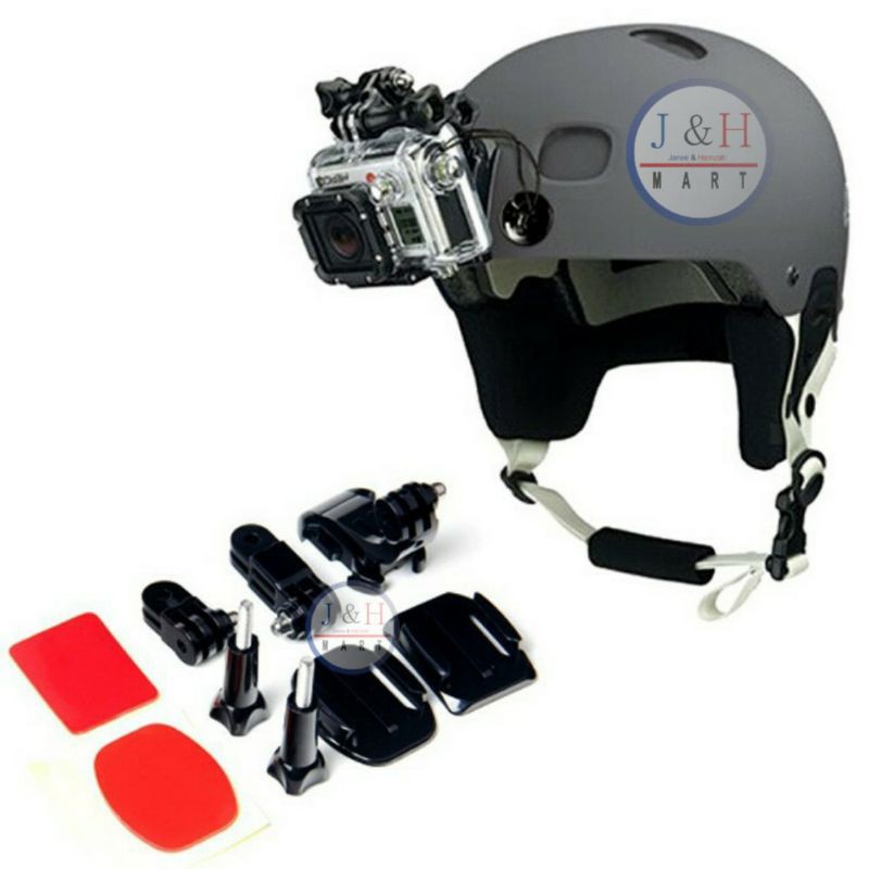 Mounting Helm Set Mount Helmet + Pivot Arm For Action Camera Xiaomi Yi Cam GoPro