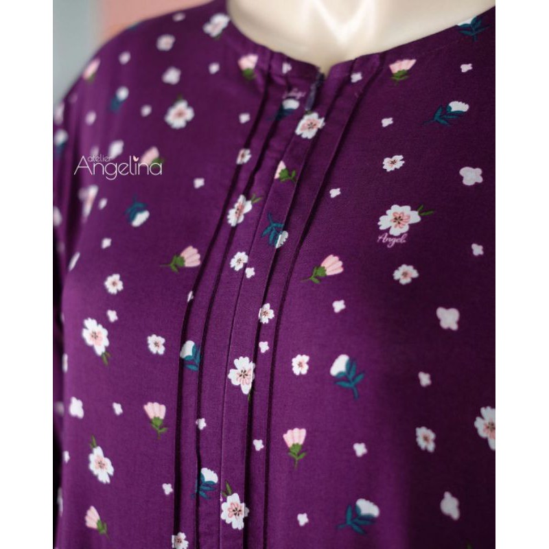 Bella dress pansy eggplant atelier angelina