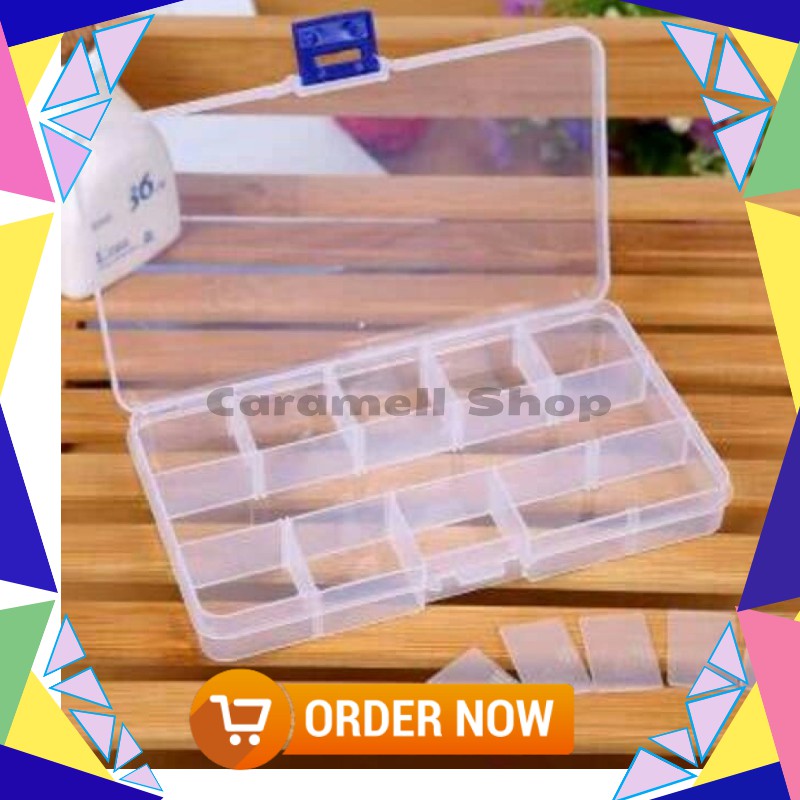 

Kotak tempat obat / perkakas / bead / manik / mote / kancing 10 sekat