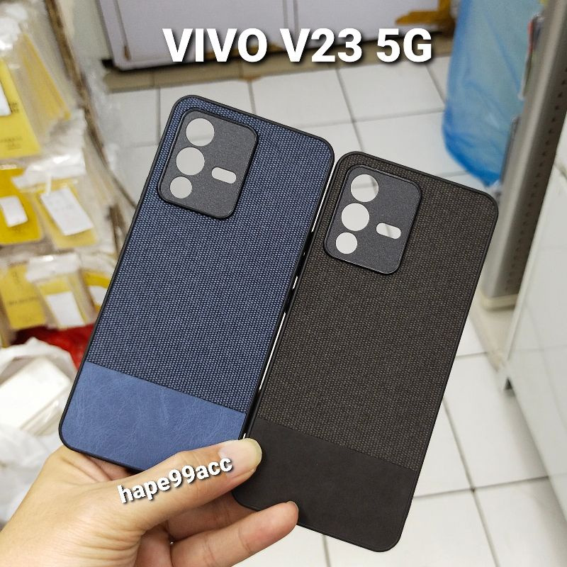 Vivo V23 5G V 23 5G soft case fabric denim premium case