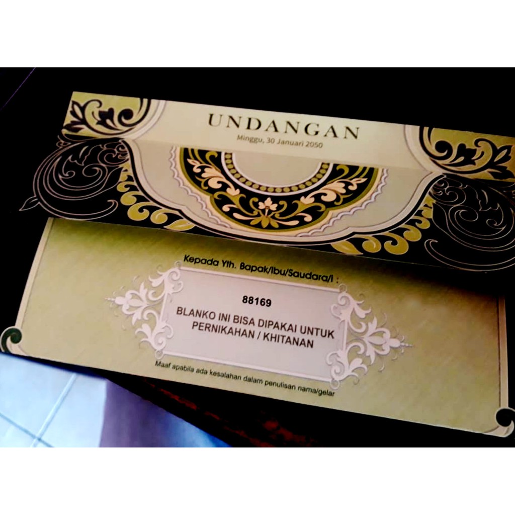 UNDANGAN NIKAH BLANGKO ERBA 88169