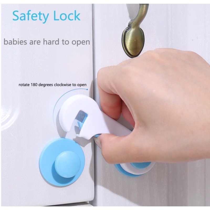 Pengaman Laci Lemari Pengait Pintu Penahan Kulkas Baby Safety Lock