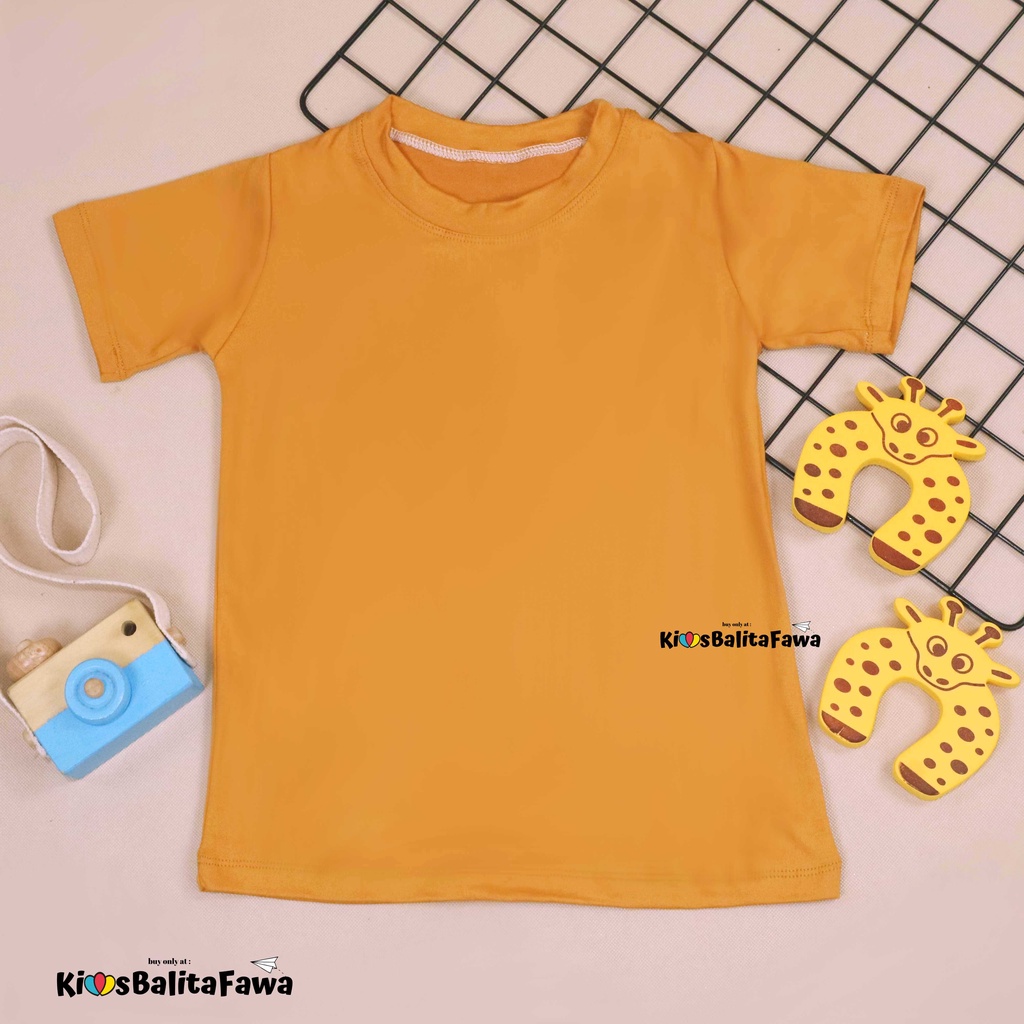 Kaos Isyana uk 1-6 Tahun / Kids T-Shirt Polos Lengan Pendek Cewek Kaos Anak Perempuan Baju Import