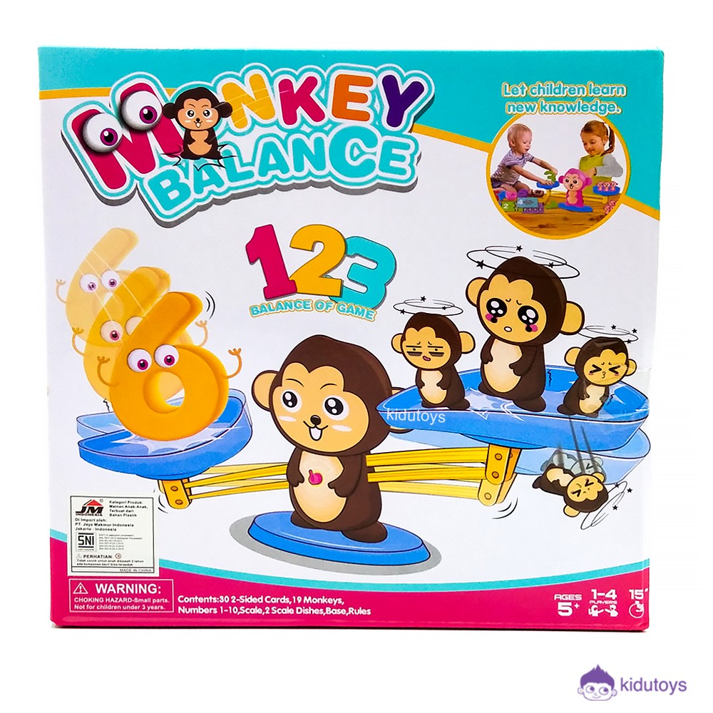 Mainan Edukasi Anak berhitung Matematika / Monkey Balance 1001A Kidu Toys