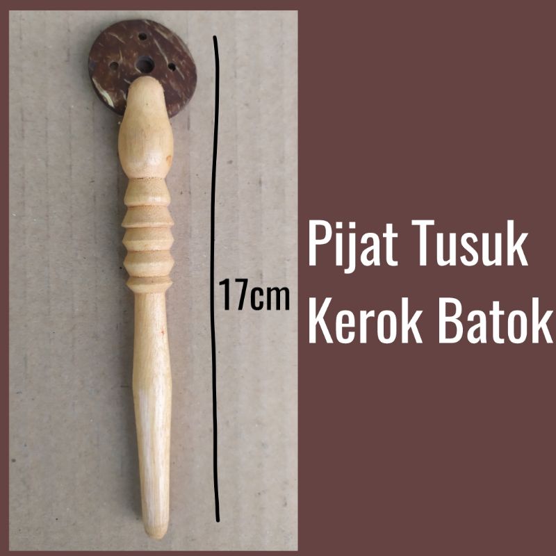 Alat Pijat Kerok Koin Batok kelapa - kerik badan tradisional kayu