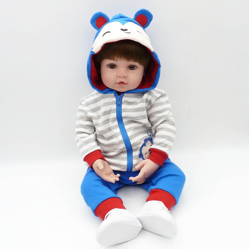 Reborn Toddler Boy Soft Bebe Doll Toy For Girls Birthday Bedtime Gift