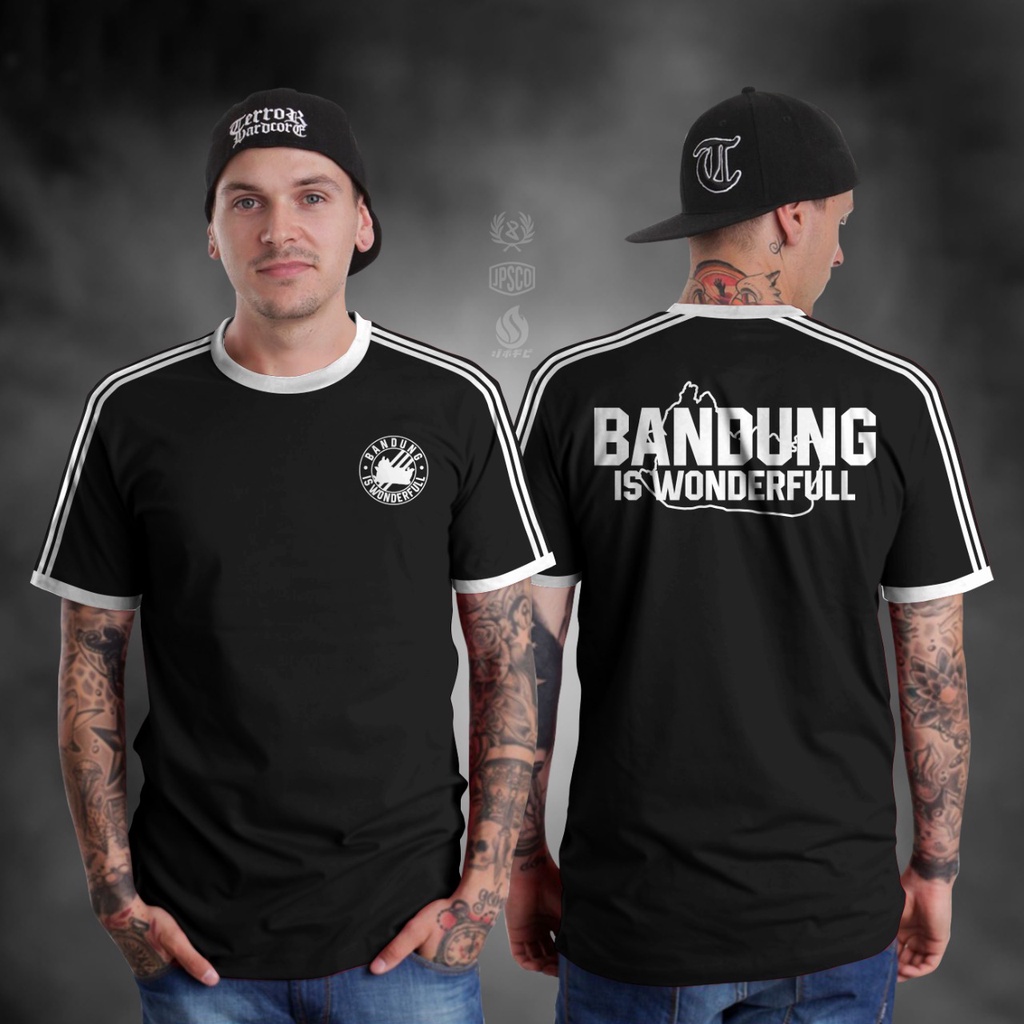 Kaos persib bivb hitam strip 3 ringertee jpsco original