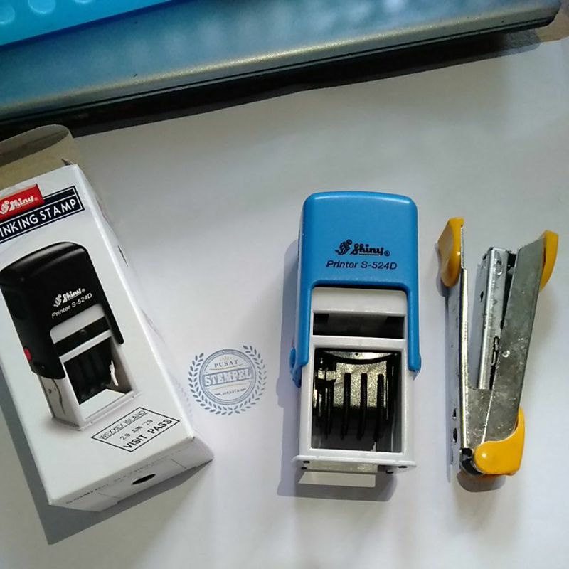 

Stempel Shiny S524d (tanggal) + Costum tulisan