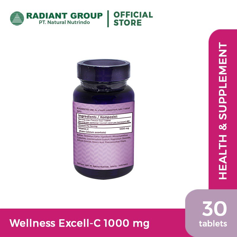 Wellness Excell C 1000 mg 60/30  tablet / VITAMIN C / vitamin c dewasa