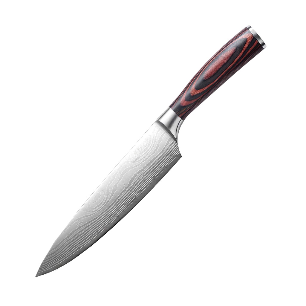 Pisau Daging Super Tajam Original Pisau Baja Damaskus Piso Chef Knife