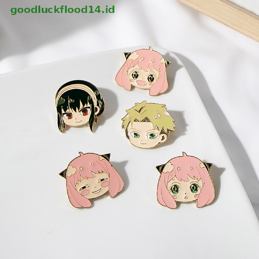 Bros Pin Enamel Desain Anime Twilight Yor Forger Anya Forger Head Bahan Metal