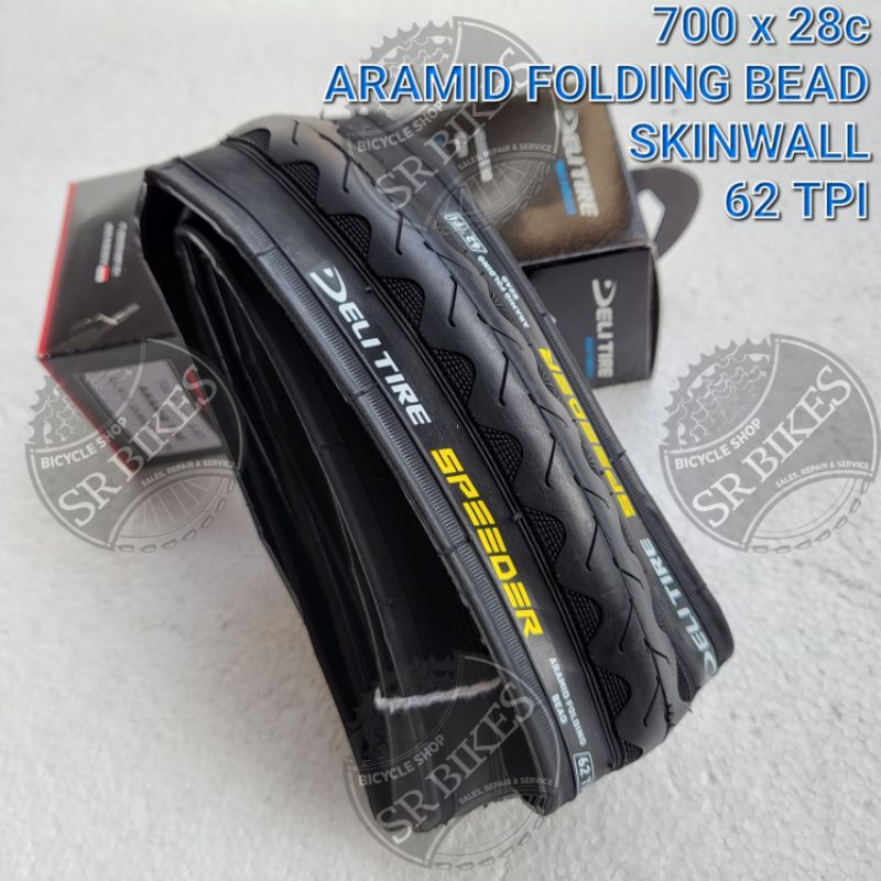 Ban Luar 700 x 28c Sepeda RB Fixie Balap. KEVLAR ARAMID. DELI TIRE