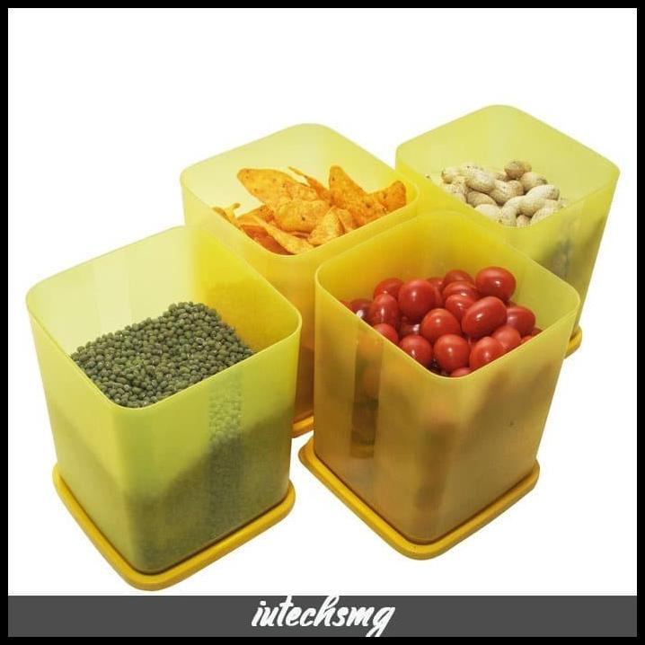 Toples Plastik Tuperware Calista Plastik Set Wadah Kue Makanan 4 Pcs