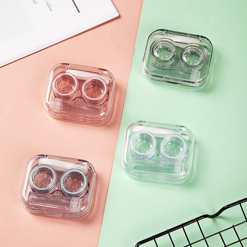 EVA TRANSPARANT SOFTLENS CASE (NYATU) / TRAVEL KIT MINI ACRYLIC / TEMPAT SOFTLENS AKRILIK / KOTAK SOFTLENS KLIP MINI / WADAH SOFLEN POLOS SIMPEL MURAH