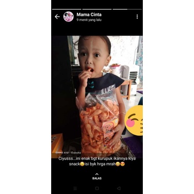 

kerupuk ikan asli Kiya snack, renyah guring, makanan ringan, cemilan