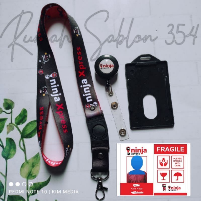 

lanyard NINJA EKSPRES lanyard DISTRO KURIR gantungan kunci name tag id card kartu nama / tali lanyard gantungan leher NINJA EXPRESS
