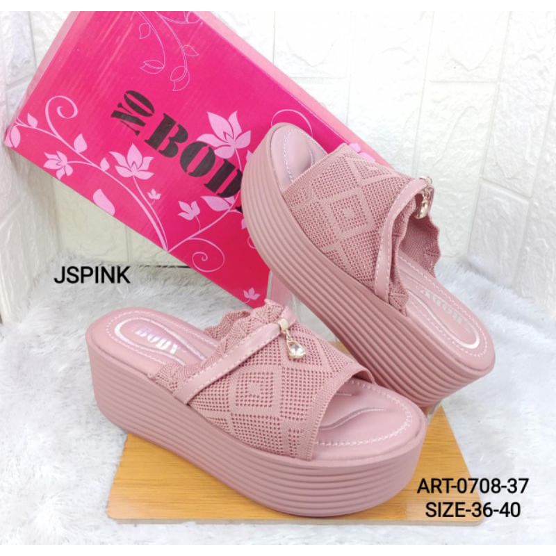 SANDAL WEDGES IMPORT WANITA NO BODY 0708-37
