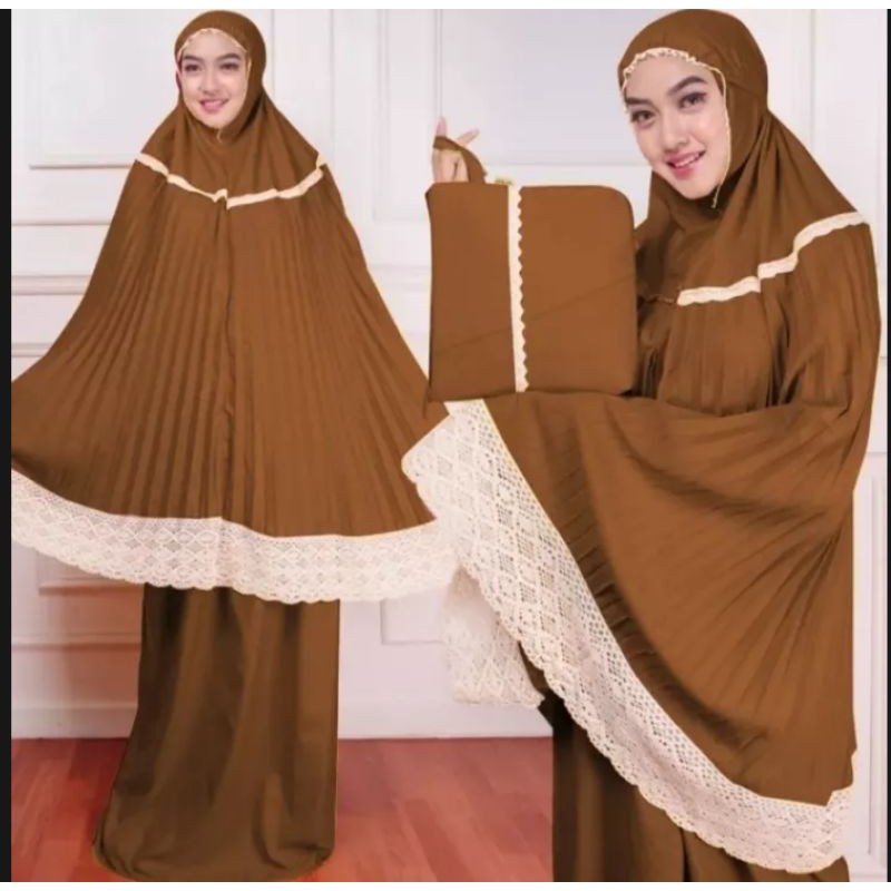 mukena remaja/ dewasa mukena plisket muraahh tren2021