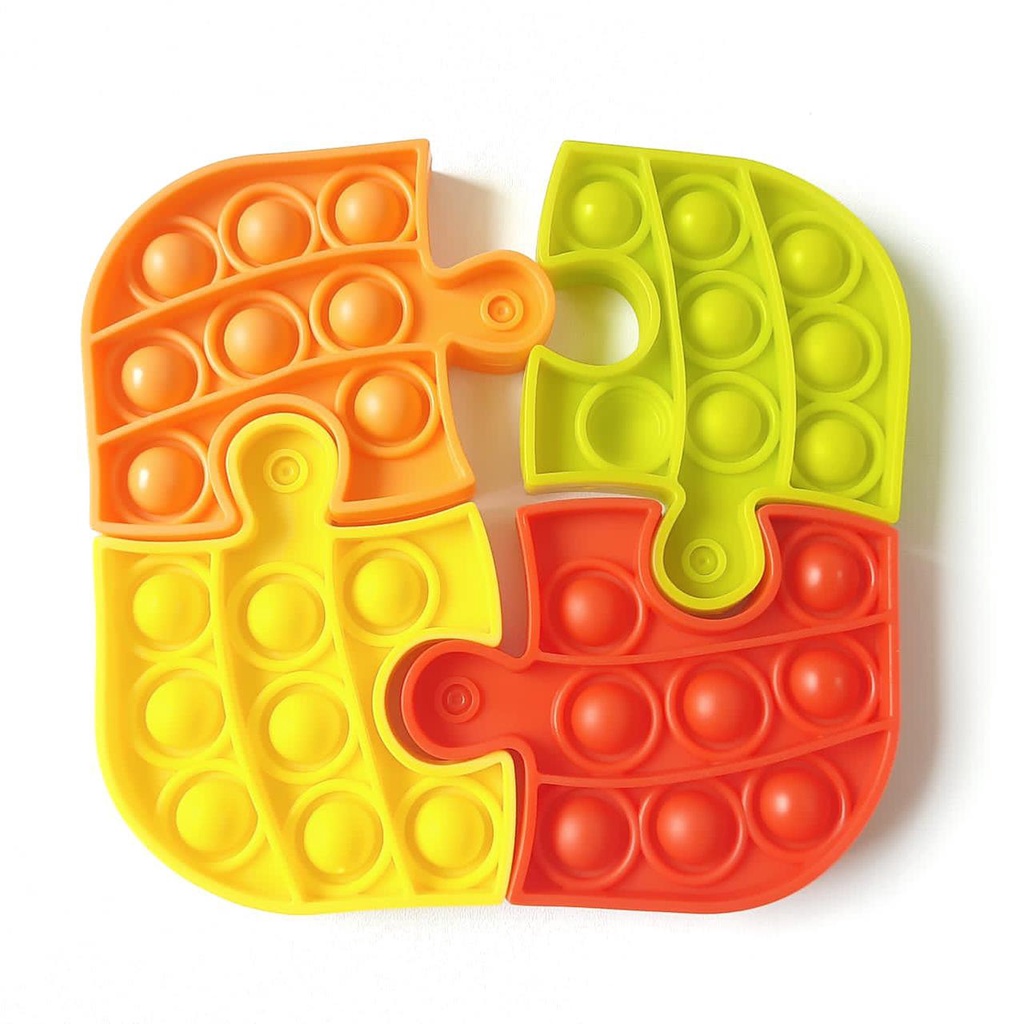 Fidget Push Pop It Mainan Pop It Bubble Bentuk Lucu Rainbow Dan Polos Import-PUZZLE