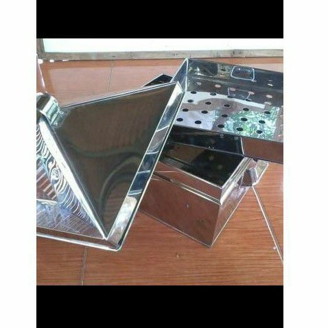 Klakat Kukusan Steamer Kotak Stainless Steel Ukuran 45 cm