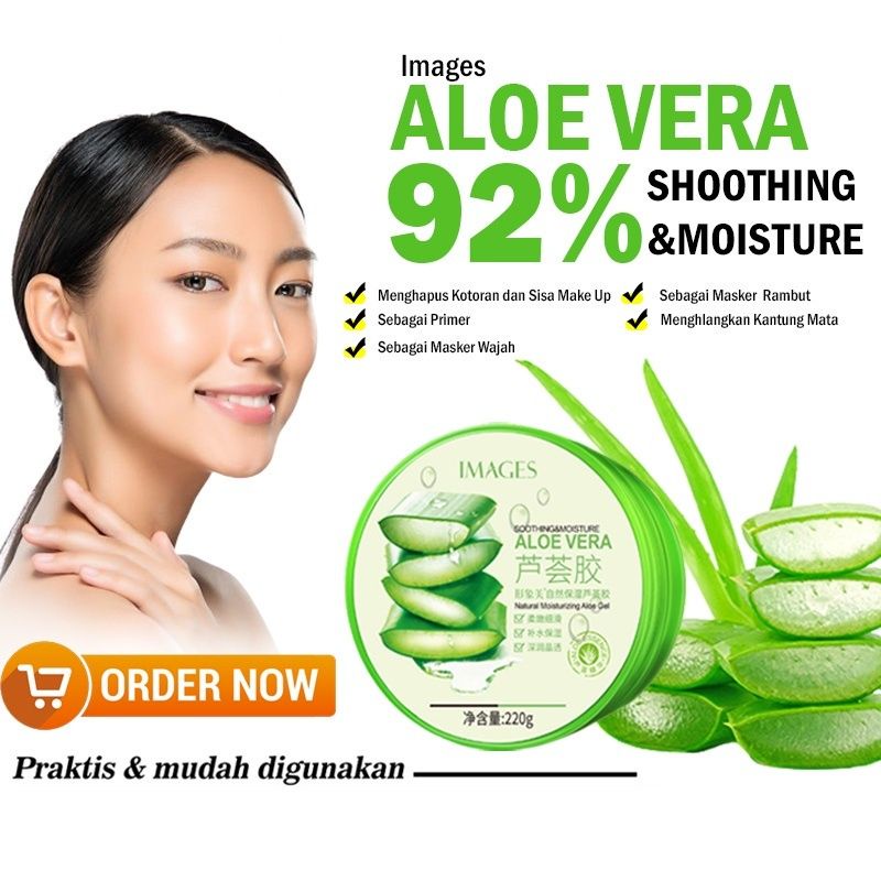 Aloe Vera Soothing Gel 92% image 220 ml / Aloe Vera Gel Wajah