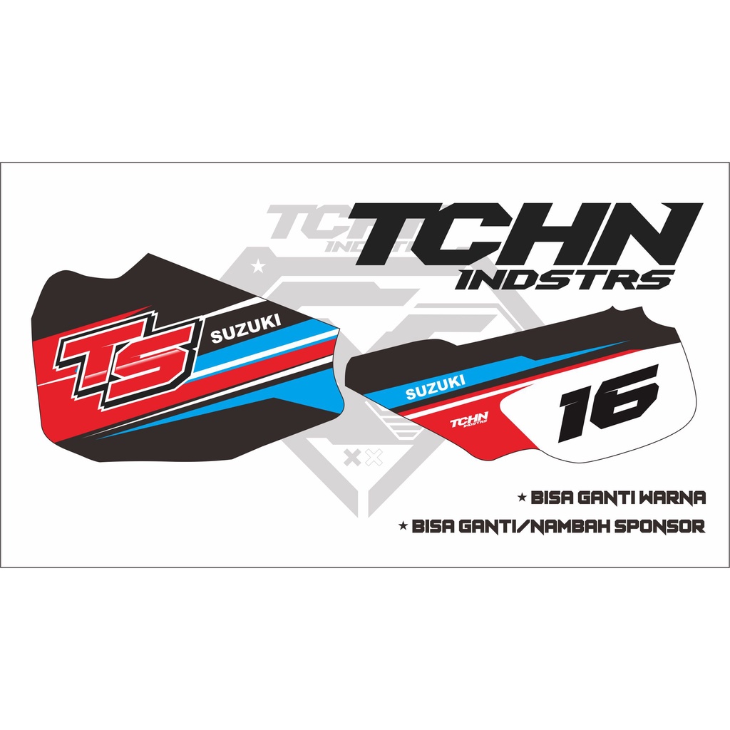 DECAL STRIPING STIKER SUZUKI TS 125 RACING GRASSTRACK ADVENTURE