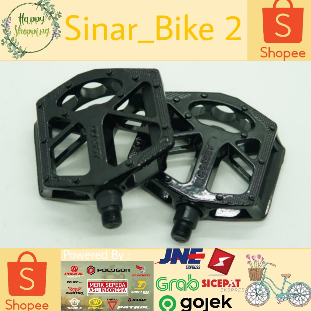 Pedal Sepeda Odessy Bahan Alloy Samson Hitam