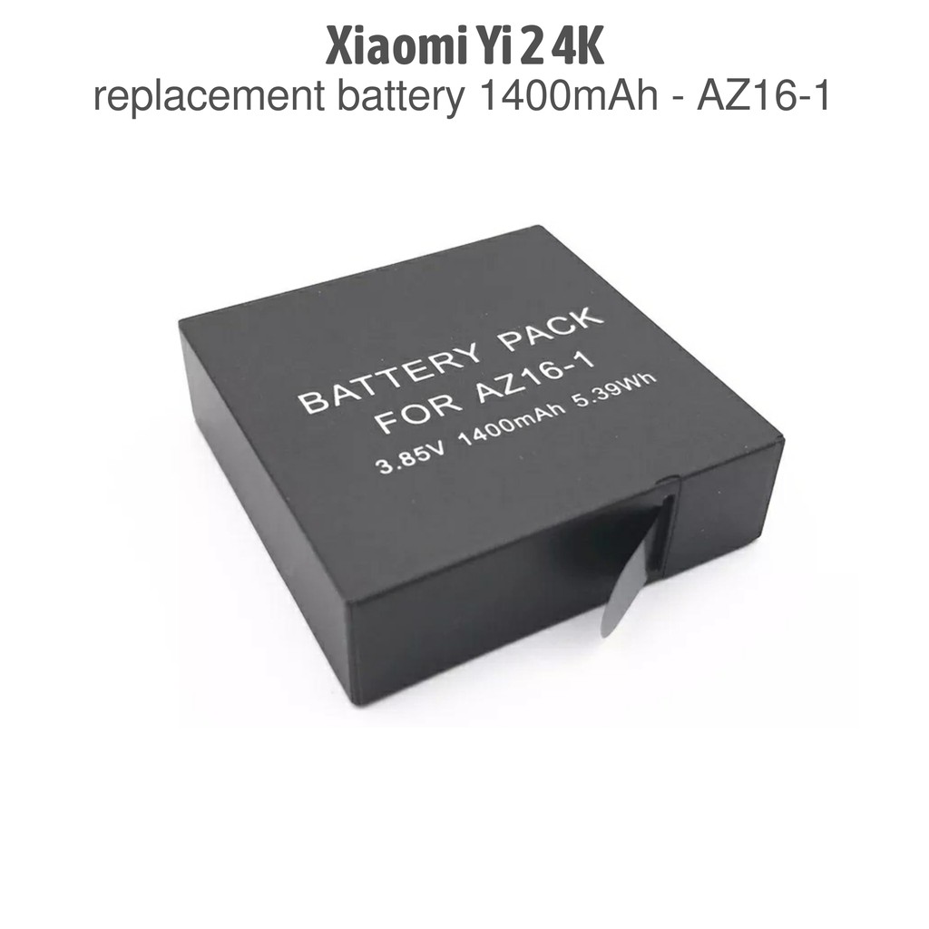 Baterai Pengganti Replacement Battery Pack untuk Xiaomi Yi 2 4K Action Cam 1400mAh - AZ16-1