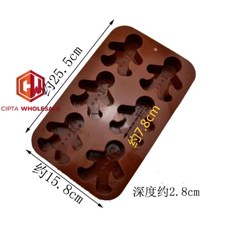 Cetakan Silicone Orang Tahan Panas di Oven Mold Cake Jelly Coklat Pudding