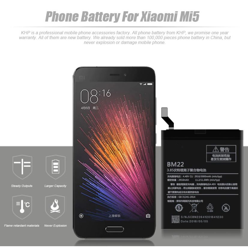Baterai Original Batere Xiaomi Mi 3 Mi 4 Mi 4i Mi 4C Mi 5 Mi 5C Mi 5X A1 Mi Max 2 / Mi Max 3 / Mi No