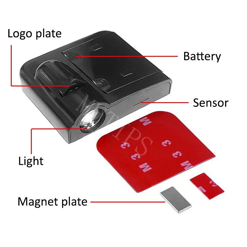 Isuzu 2Pcs Lampu Proyektor Welcome Pintu Mobil Wireless Untuk Mux Trooper MU7 TFR Panther Elf Traga Crosswind Panther Sportivo Dmax Nmr71