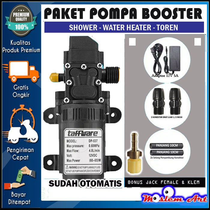 Jual PAKET POMPA BOOSTER SHOWER WATER HEATER TOREN DP537 OTOMATIS ON OFF Indonesia Shopee