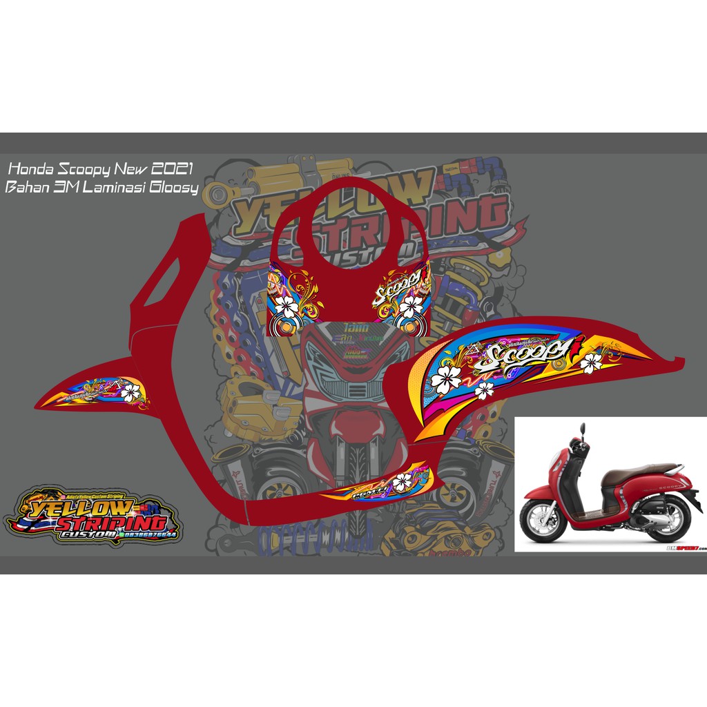 STRIPING LIS NEW SCOOPY 2021 SEMI HOLOGRAM