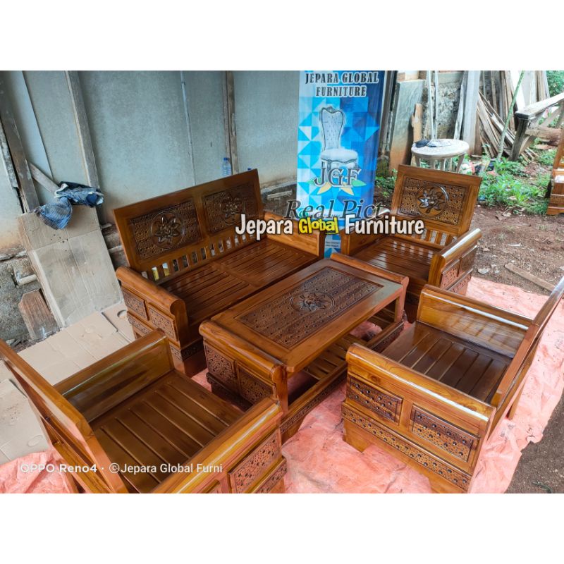 Kursi Tamu minimalis jati gelung ( kursi tamu jati,kursi tamu ukir jati,kursi sofa jati )
