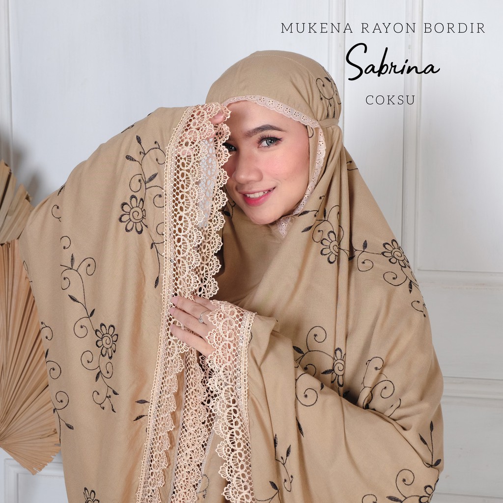 PUSAT MUKENA TASIK - MUKENA DEWASA RAYON BORDIR SABRINA