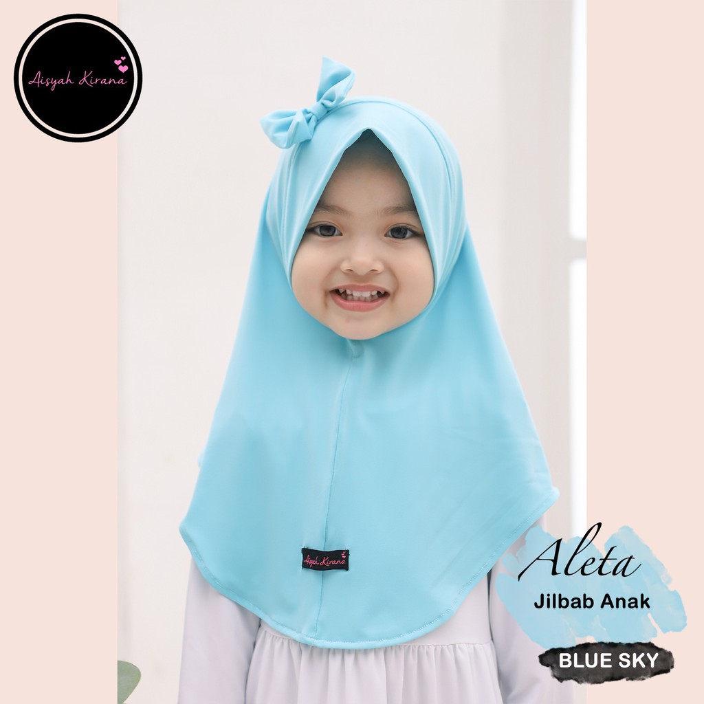ALETA Jilbab Anak bayi usia 1-4 tahun jersey pita soft pet paud kerudung instan nyaman bergo simple 