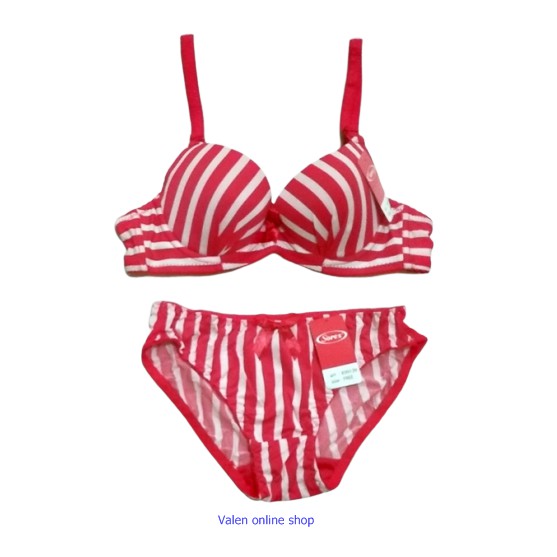 SOREX 99139 BRA BH SET  MOTIF GARIS ( BRA & CD ) KAWAT