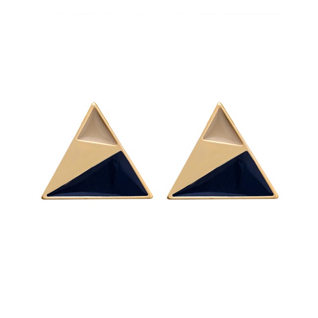 LRC Anting Tusuk Fashion Triangle Shape Decorated Earrings F1787X