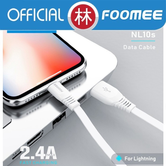 Foomee NL10S Data Cable For Lightning Fast Charging 2.4A